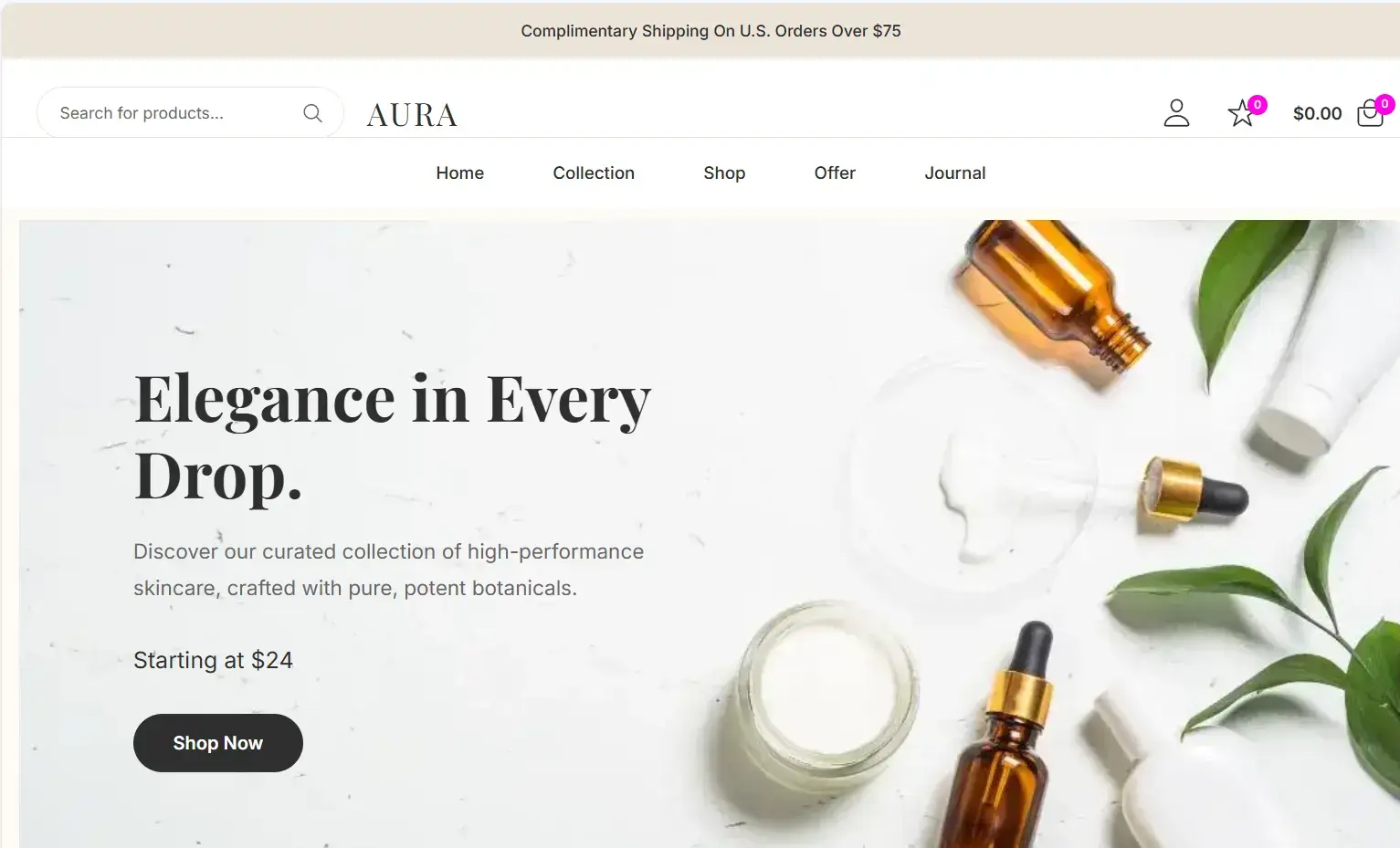 Screenshot of the AURA 2K25 project website